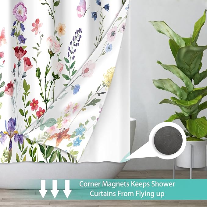 No Hook Shower Curtain Set - Image 3