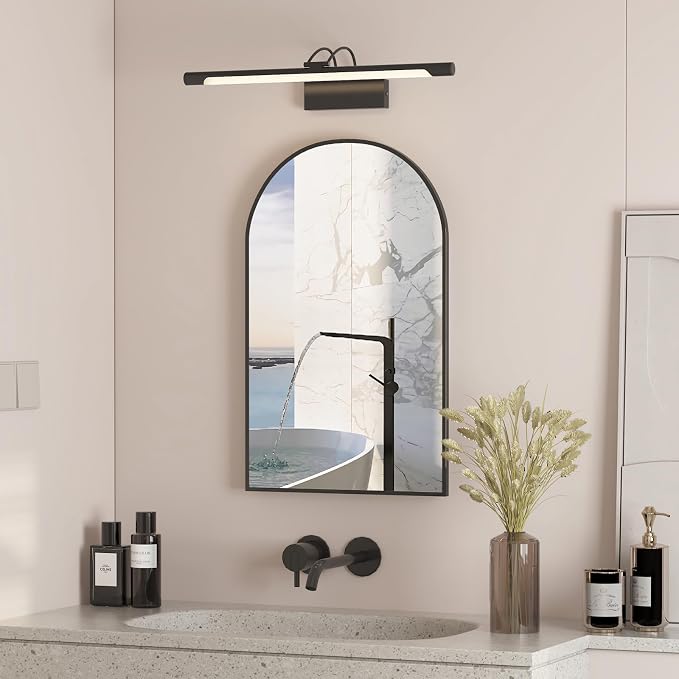 Recessed Medicine Cabinet for Bathroom, Brushed Black Arched Medicine Cabinet - Image 6