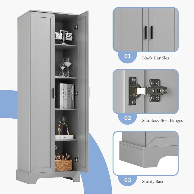 Favfurish 70" Tall Bathroom Storage Cabinet - Image 6