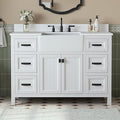 48 Inch Bathroom Vanity with Apron Farm Sink, Single Sink Bathroom Vanity by DELUXELIVING