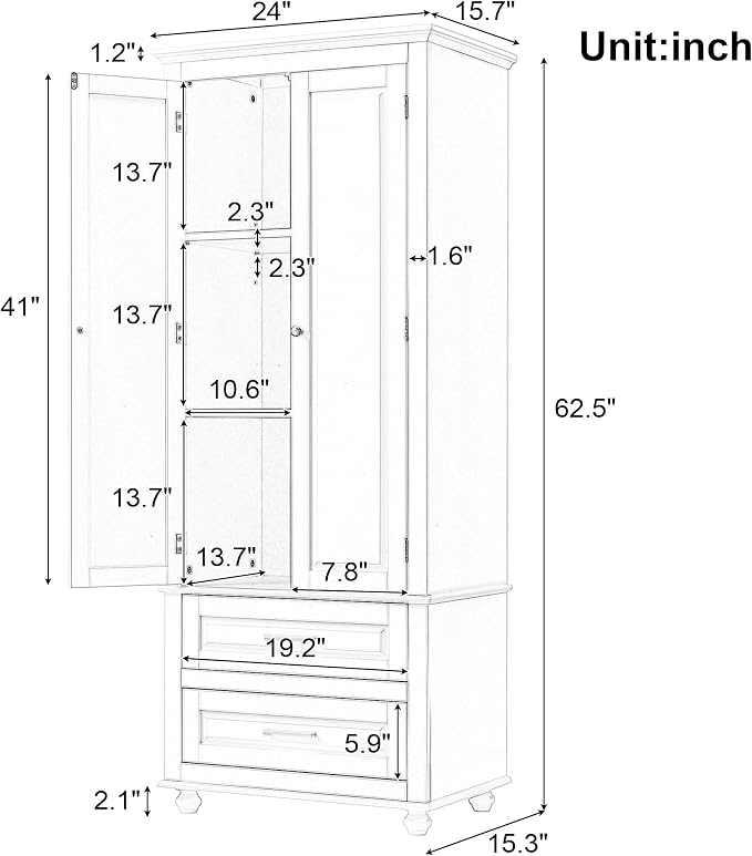 Polibi Tall Storage Cabinet - Image 2