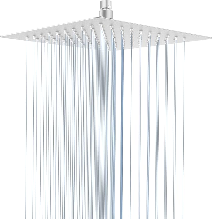 Rain Shower head, High Pressure Shower Head Made of 304 Stainless Steel by Borlon
