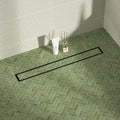 Linear Shower Drain 24", Matte Black Floor Drain by Bernkot