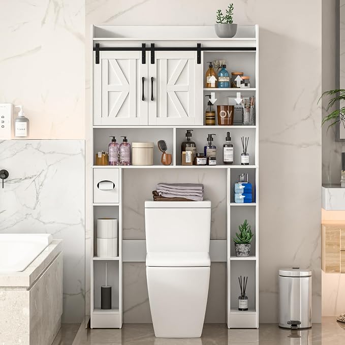 Farmhouse Storage Cabinet Over Toilet - Image 4