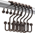 Titanker Shower Curtain Hooks Rings, Rust-Resistant Metal Double Glide Shower by Titanker