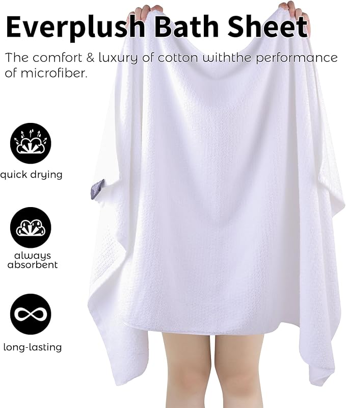 Everplush Diamond Collection Oversized Bath Towel – 1 Pieces, Super Soft & - Image 6