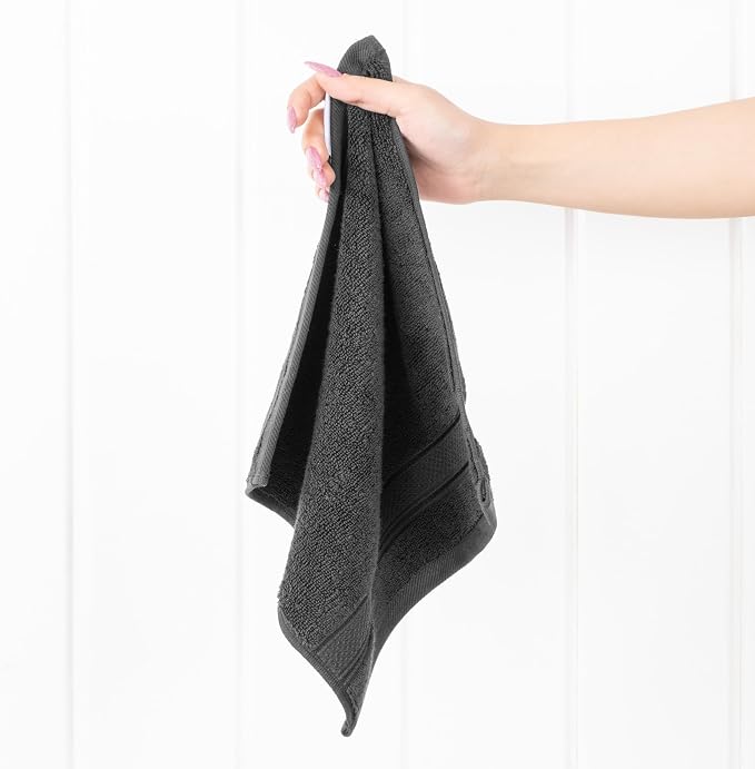 American Soft Linen Salem Washcloth Sets, 4 Piece Luxury 600 GSM 100% Cotton - Image 3