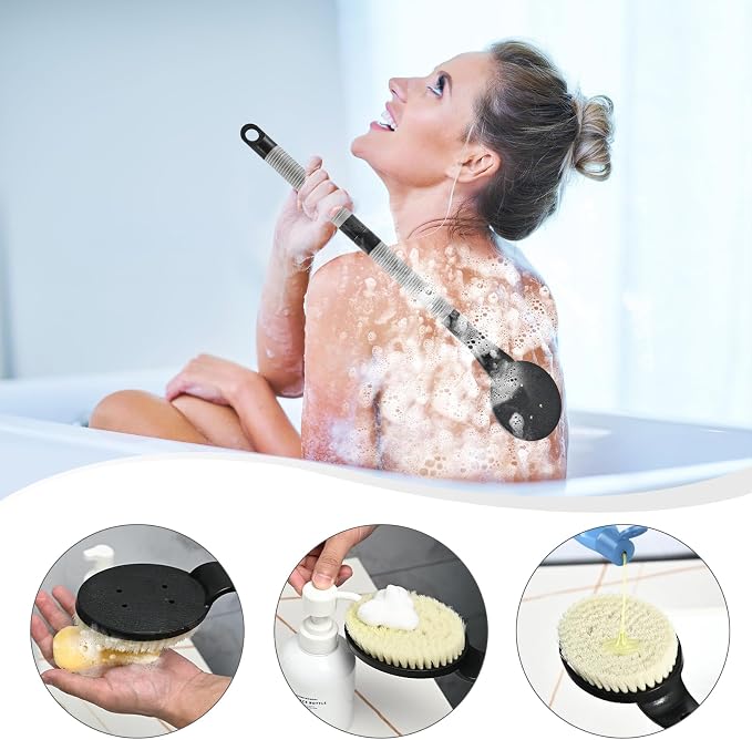 Back Scrubber Anti Slip for Shower, 21.7” Detachable Back Bath Brush for Shower - Image 5