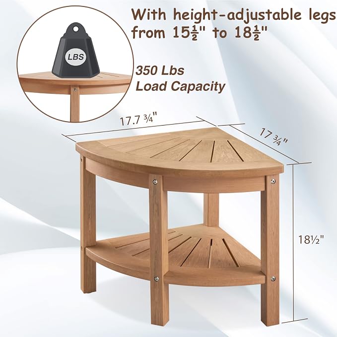 Shower Stool for Inside Shower, Corner Shower Stool, Shower Bench Seat - Image 6