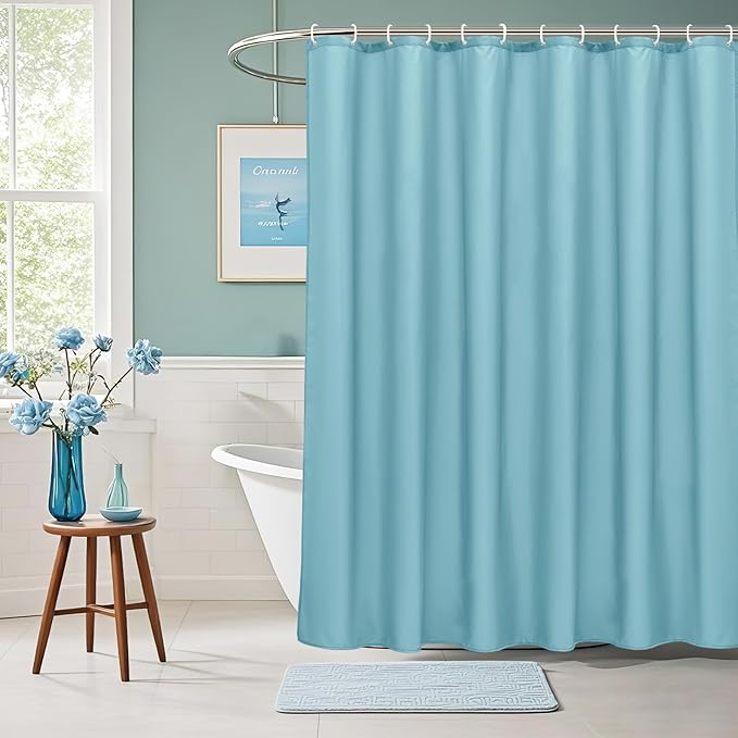 AooHome Standard 72x72 inch Shower Curtain Liner, Soft Polyester Solid Color by AooHome
