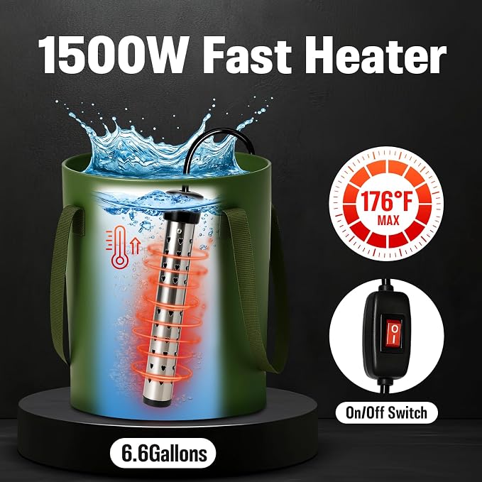 Portable Shower for Camping, 6000mAh Rechargeable Camp Shower Pump - Image 2