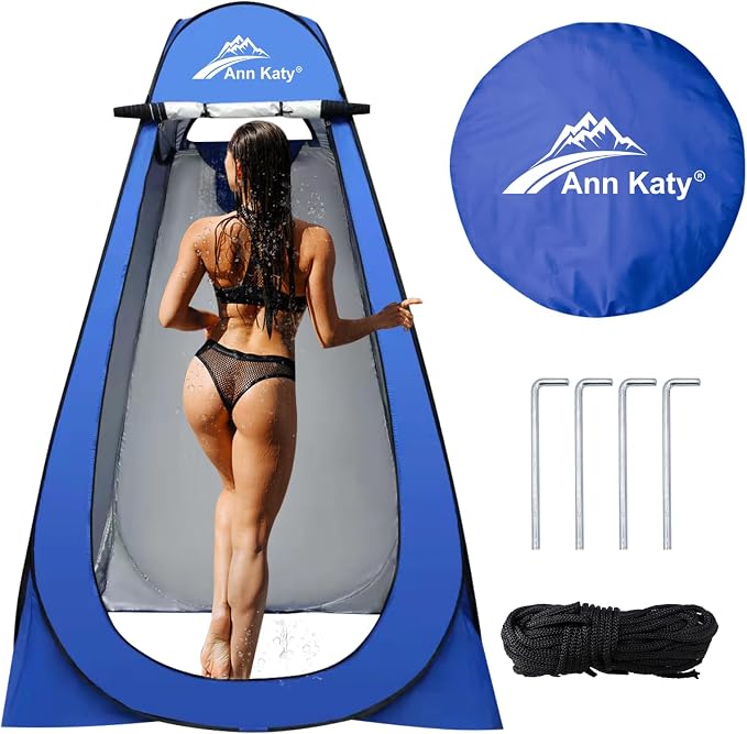 Pop up Privacy Shower Tents for Camping, Portable Dressing Changing Tent by AnnKaty