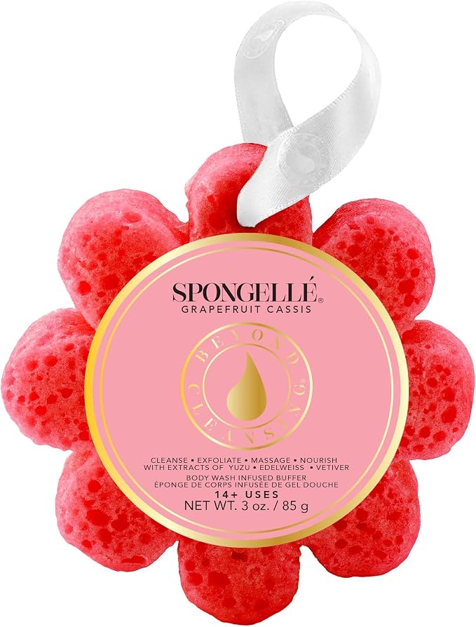 Spongelle Grapefruit Cassis Wild Flower Loofah Body Scrubber | Bath & Shower by Spongell%C3%A9