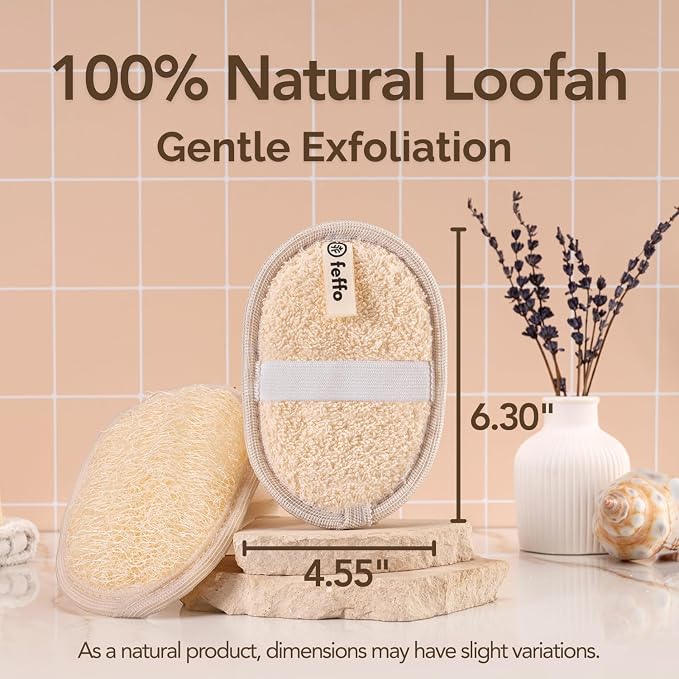 Loofah Sponge for Body Scrub, Exfoliating Body Scrubber & Shower Sponge Shower - Image 4