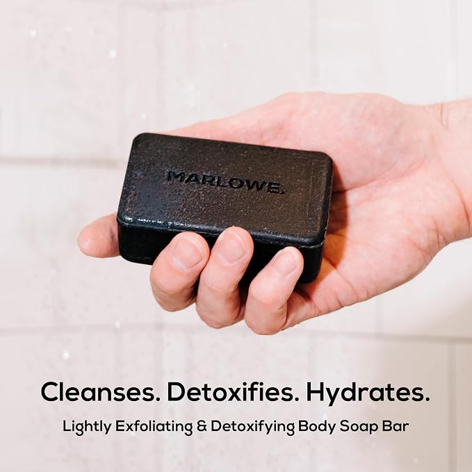 MARLOWE. No. 106 Charcoal Soap 7 oz, Body Bar Soap - Image 2