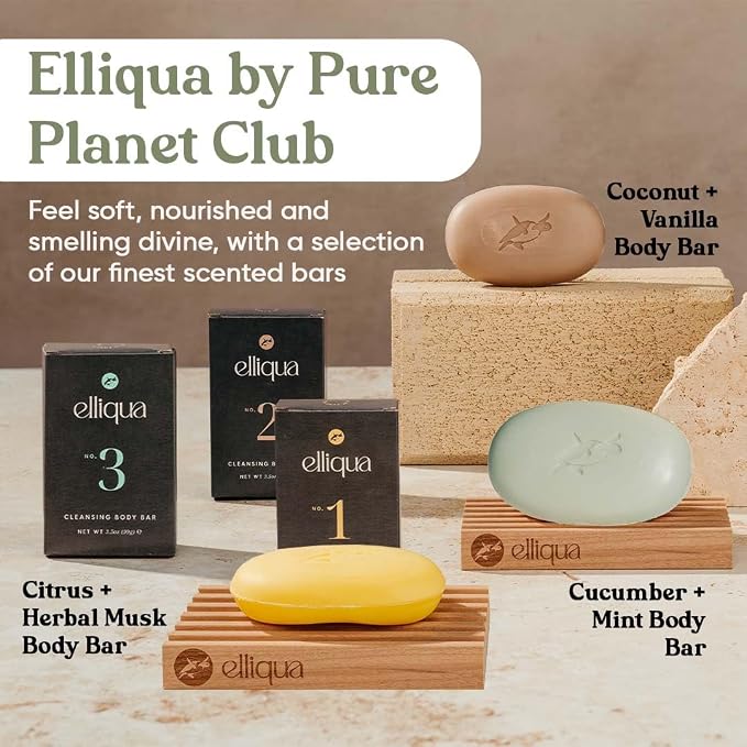 Elliqua Triple Milled Body Bar Soap – No.3 – Cucumber & Mint – Made in USA – - Image 6