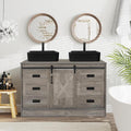 48 inch Barn Door Bathroom Vanity by Solidee