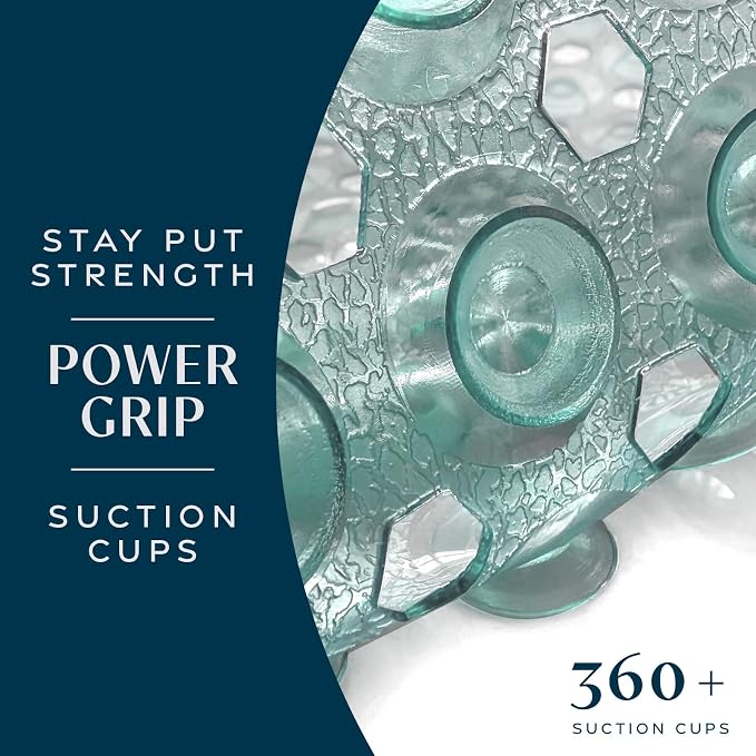 SlipX Solutions Power Grip 39x16 Bathtub & Shower Mat | Premium Non-Slip Bath - Image 2
