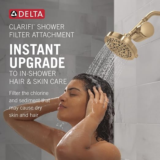 Delta Faucet 5-Setting Shower Head Gold - Image 2