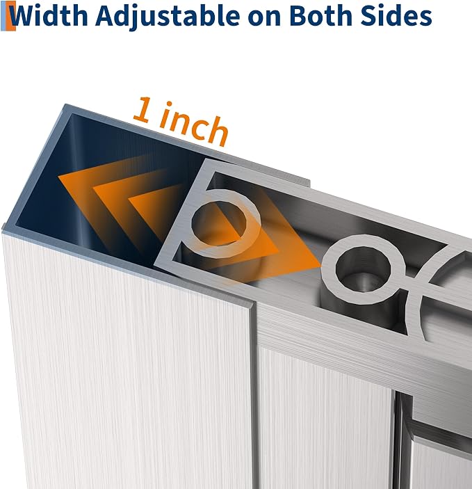 33.6-34.6" x 72" Frameless Shower Door - Image 3