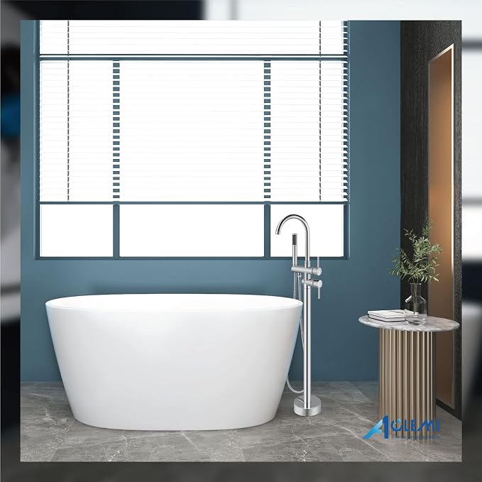 Aolemi Floor Mount Bathtub Faucet Freestanding Tub Filler Standing High Flow - Image 7