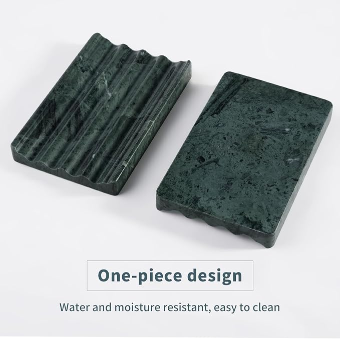 2 Pcs Soap Holder for Bathroom, Marble Soap Dish for Kitchen Countertop - Image 4