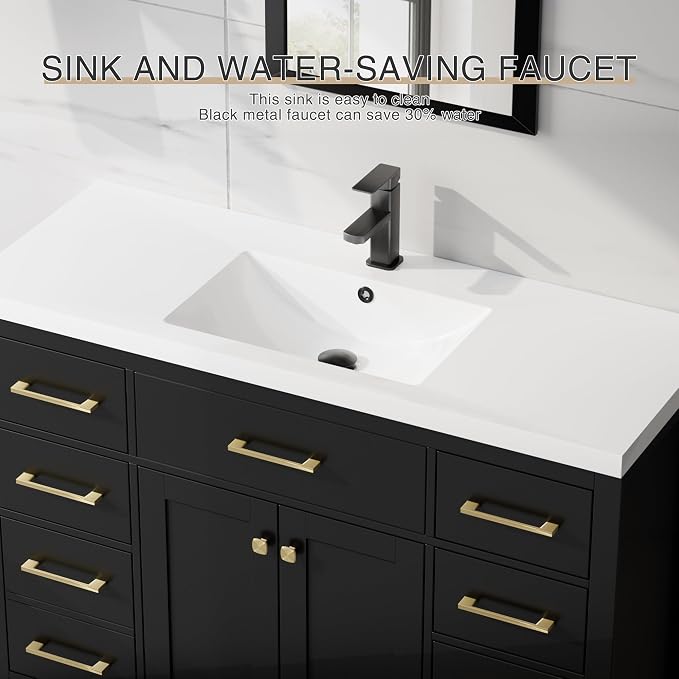 LUCKWIND 48" Modern Bathroom Vanity and Sink, Painted Bathroom Storage Cabinet - Image 3
