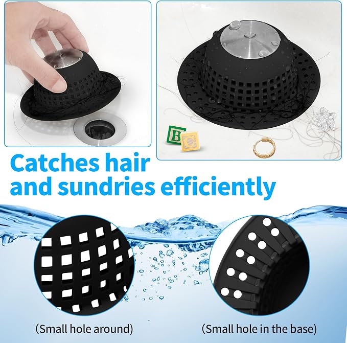 Shower Drain Hair Catcher Bathtub Drain Cover Shower Protector - Image 5