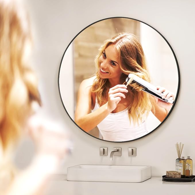32 Inch Round Bathroom Mirror - Image 7