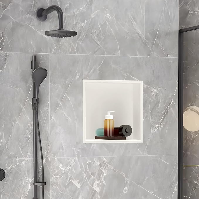 SaniteModar Shower Niche, Stainless Steel Shower Niche 12" X 12" No Tile Needed - Image 2