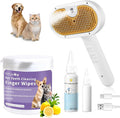 Pet Steam Brush for Dog & Cat – 3-in-1 Spray Hair Removal Comb for Shedding & by VVWVVW