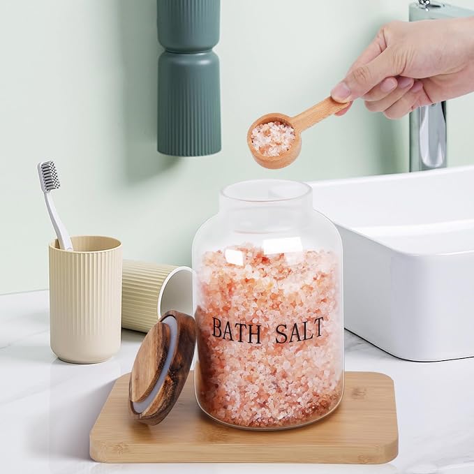 74 oz Glass Bath Salts Jar, Bath Salt Container - Image 5
