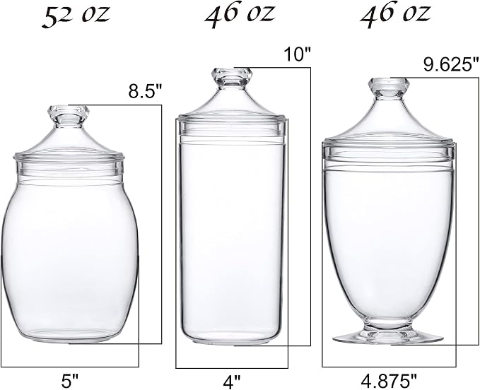 Amazing Abby - Adore - Plastic Apothecary Jars, Acrylic Jars - Image 3