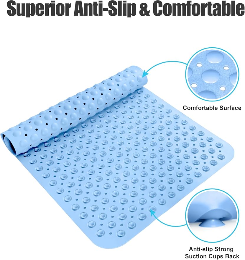 Extra Large Shower Mat, Yonala 47.2 x 31.5 Inch Non Slip Shower Mats - Image 3