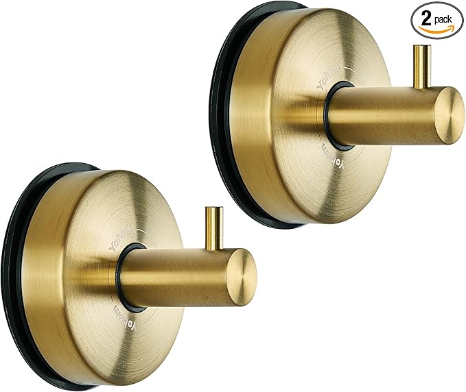 YOHOM Suction Cup Hooks for Shower Towel Holder Stainless Steel Vacuum Bathroom by Yohom