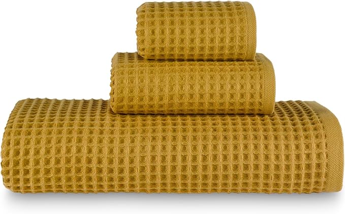 sea me at home Waffle Bath Sheet Set, 100% Turkish Cotton, Includes 1 Bath Sheet by seameathome