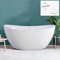 FerdY Naha 59" Acrylic Freestanding Bathtub, Curve Edge Freestanding Soaking by FerdY