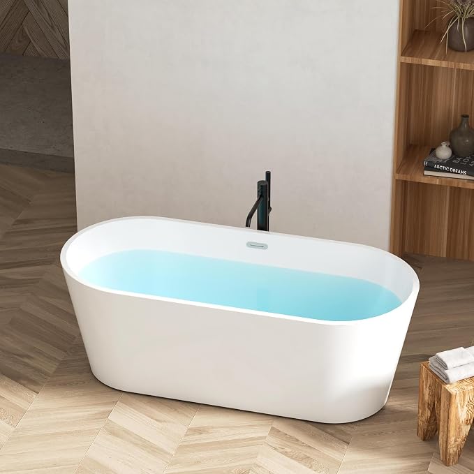 FerdY 67" Shangri-La Elite, Acrylic Freestanding Bathtub, Modern & Contemporary - Image 2