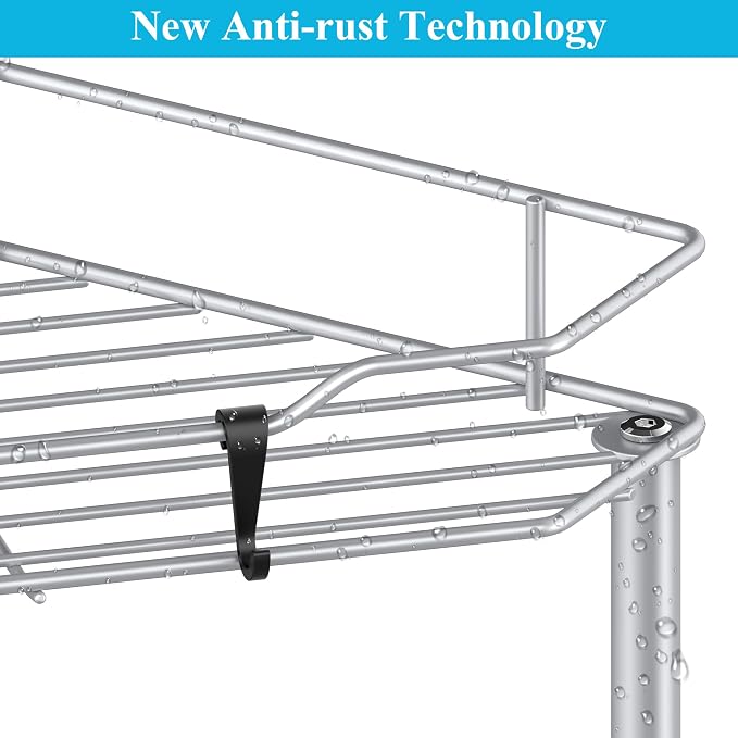 5 Tier Floor Standing Corner Shower Caddy Organizer Shelf - Image 6