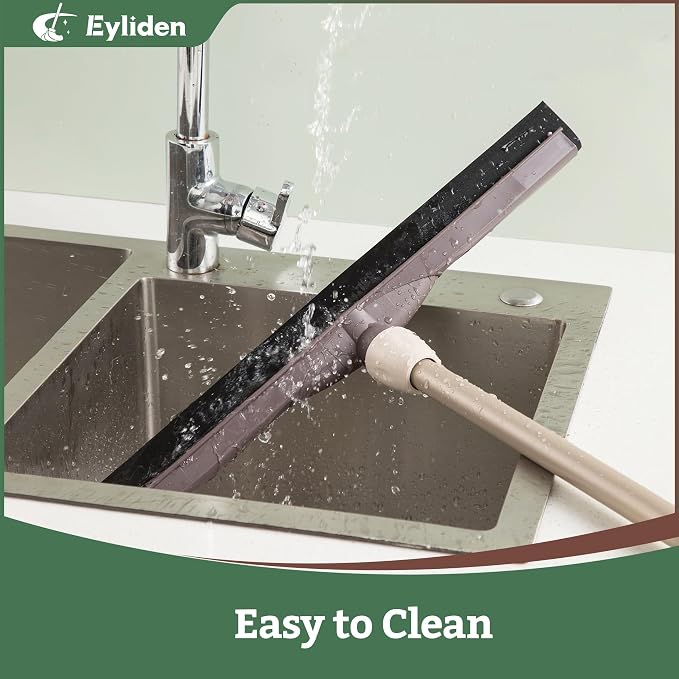 Eyliden 17" Floor Squeegee, Scratch-Free Water Removal EVA Broom | Dual-Layer - Image 6