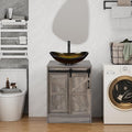 24 inches Barn Door Bathroom Vanity, Farmhouse Style Standing Pedestal Cabinet by Solidee