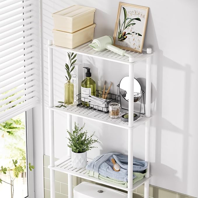 AmazerBath Bamboo Over The Toilet Storage Shelf, Over Toilet Bathroom Organizer - Image 3