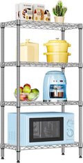 IZEUK 4 Tier Steel Storage Shelves, Heavy Duty Metal Shelf Wire Shelving Rack by IZEUK