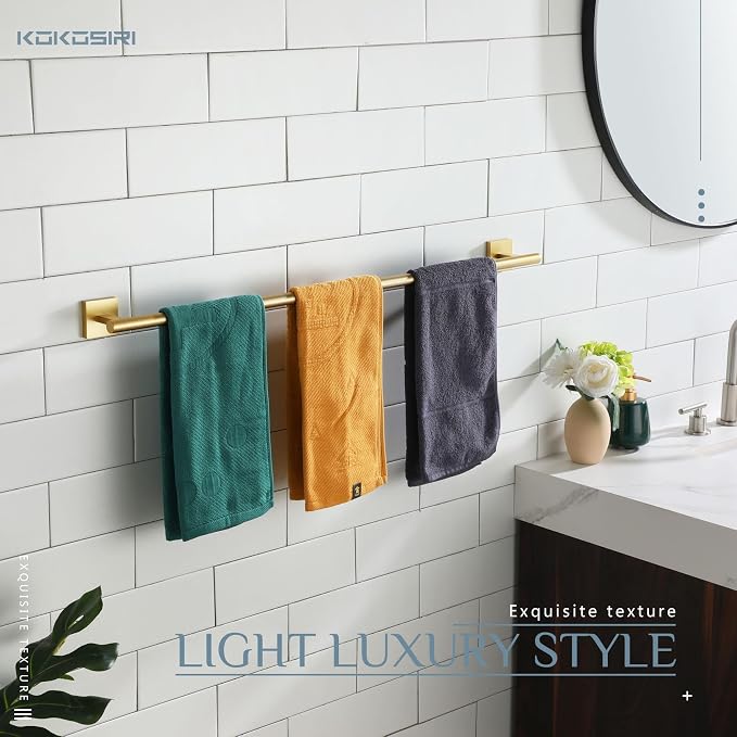 KOKOSIRI Bathroom Towel Bar 32'' Towel Holder - Image 3