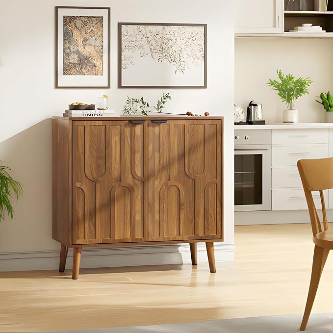 Sideboard Buffet Cabinet with Storage, Farmhouse Shoe Storage Cabinet Entryway - Image 3