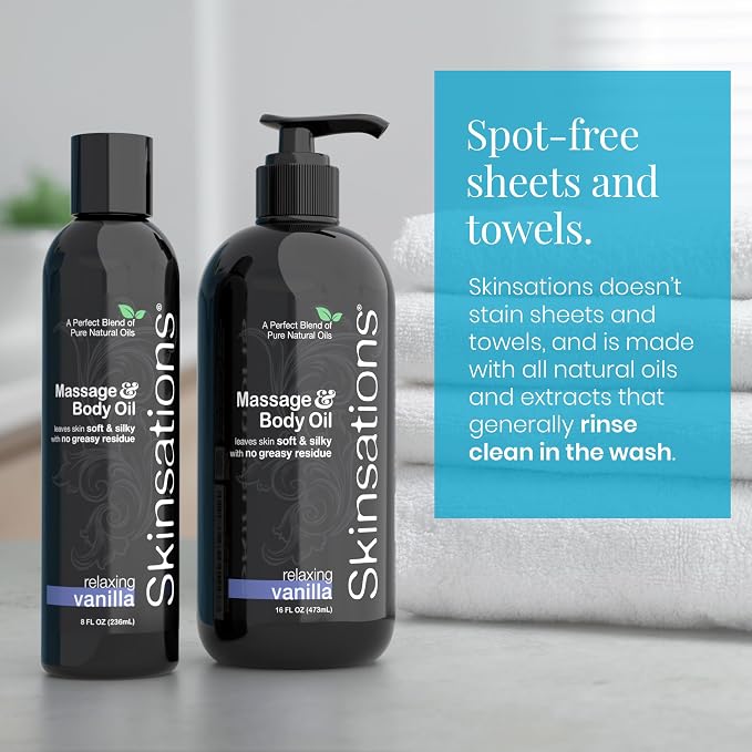 Skinsations - Massage Oil Kit Natural Scents of Vanilla, Lavender | Blend of - Image 8