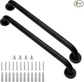 Shower Grab Bar, 2 Pack 24 Inch Black Bathroom Grab Bar, 1.25" Diameter 304 by Rackickyer
