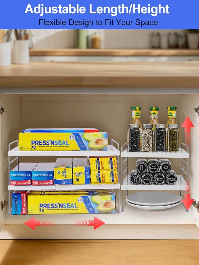 Cirhy Pantry Organizers and Storage, 3 Tiers Expandable Foil and Plastic Wrap - Image 7