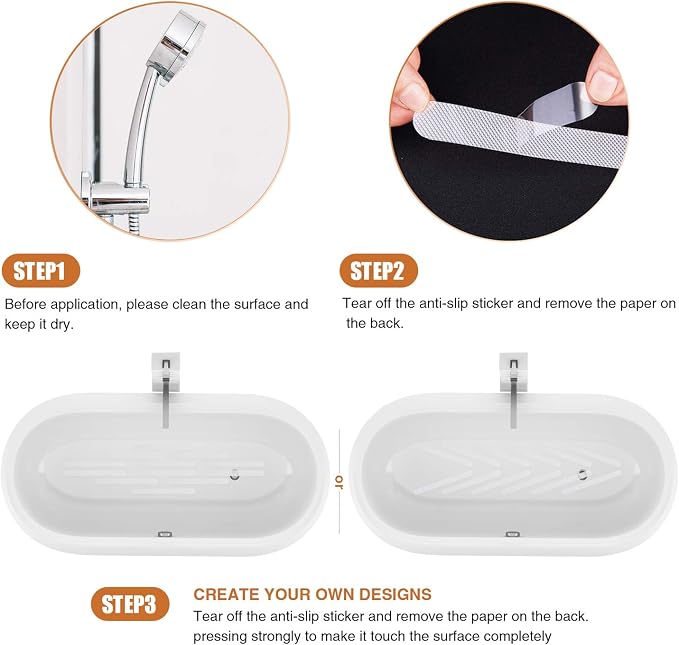 Anti Slip Shower Stickers 24 PCS Safety Bathtub Strips Adhesive Decals - Image 5