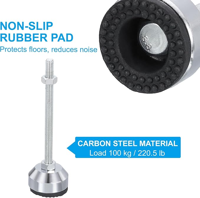 PATIKIL Furniture Leveling Feet 1.6" Dia Base M8 Thread - Image 3